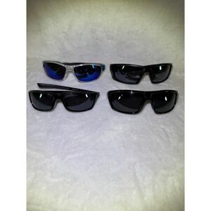 Unbranded Sunglasses Men OS Black Blue Sport Wrap Bundle 4pk ATTCL Kast